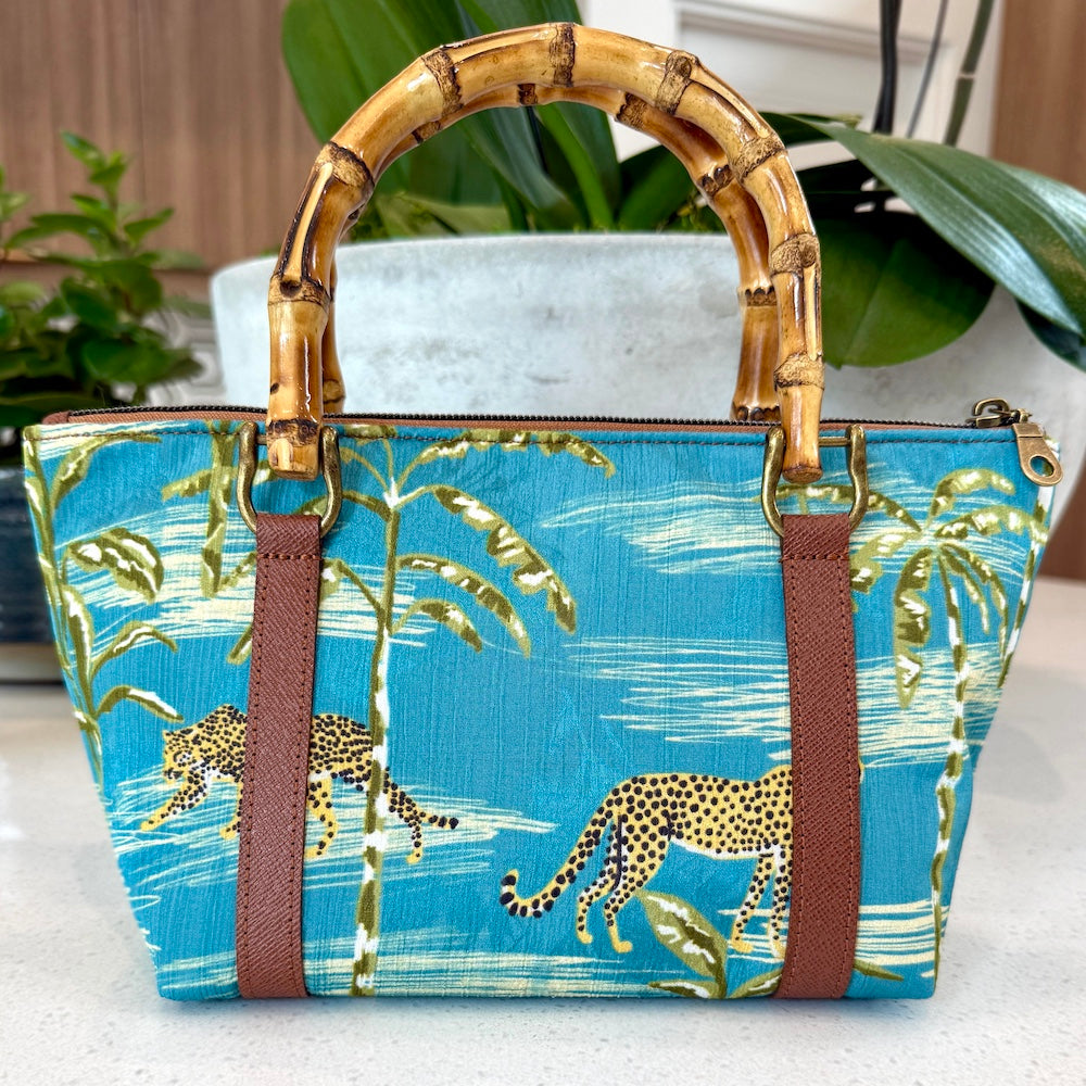 Savannah Cats Jacquard Print Handbag
