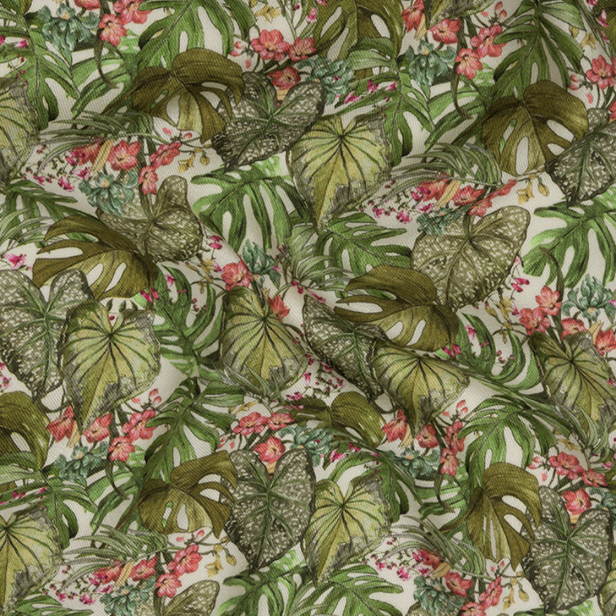 Monstera Mambo Jacquard Print Handbag