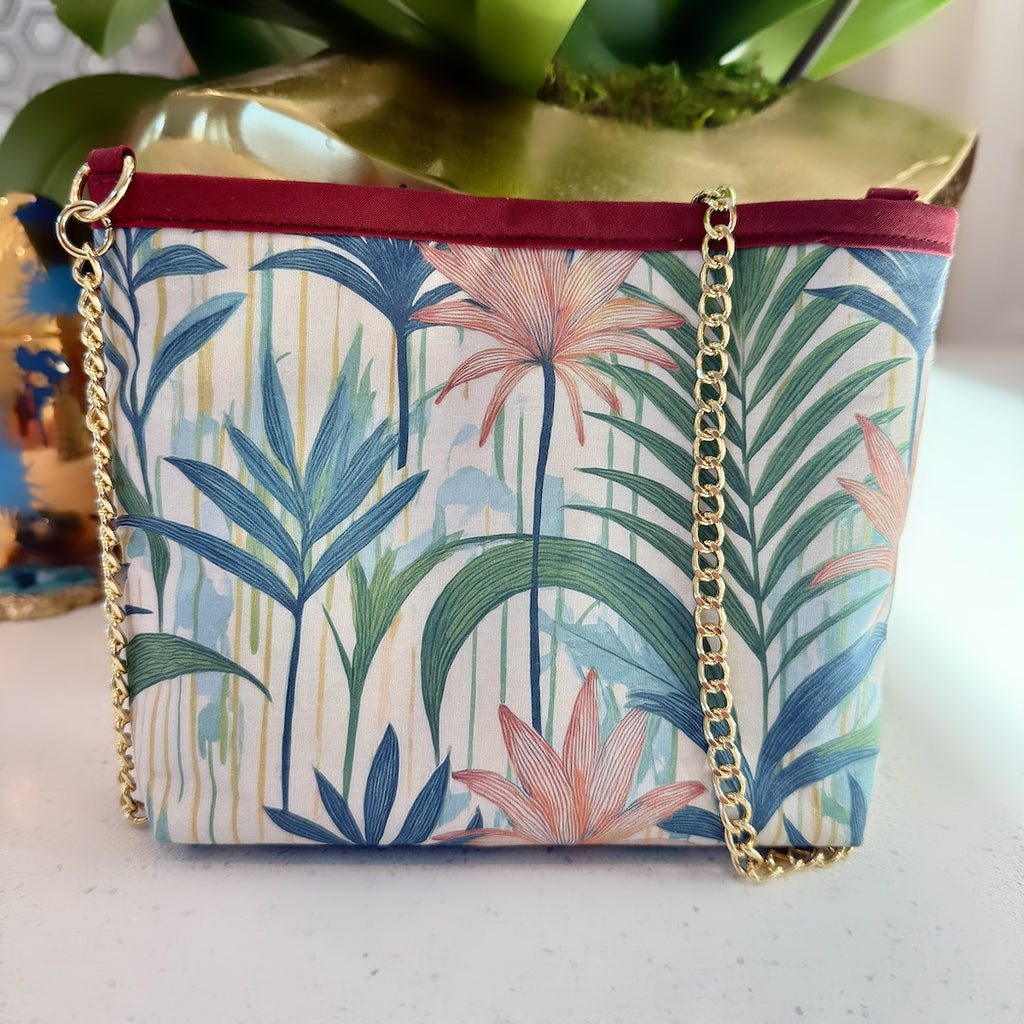 KFB Tropical Print Shoulder Bag