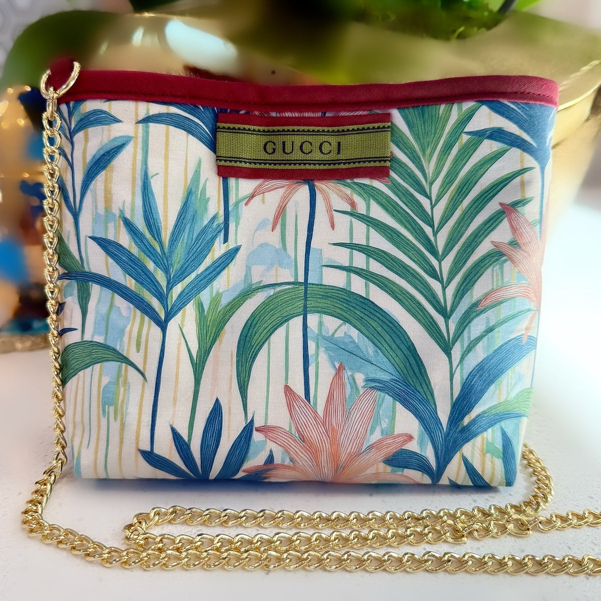 KFB Tropical Print Shoulder Bag