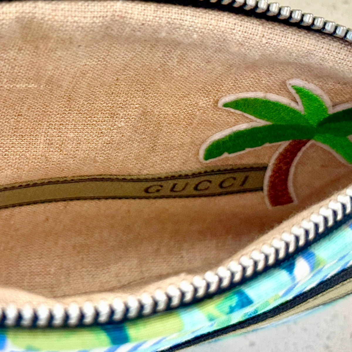 Tropical Print Zip Pouch