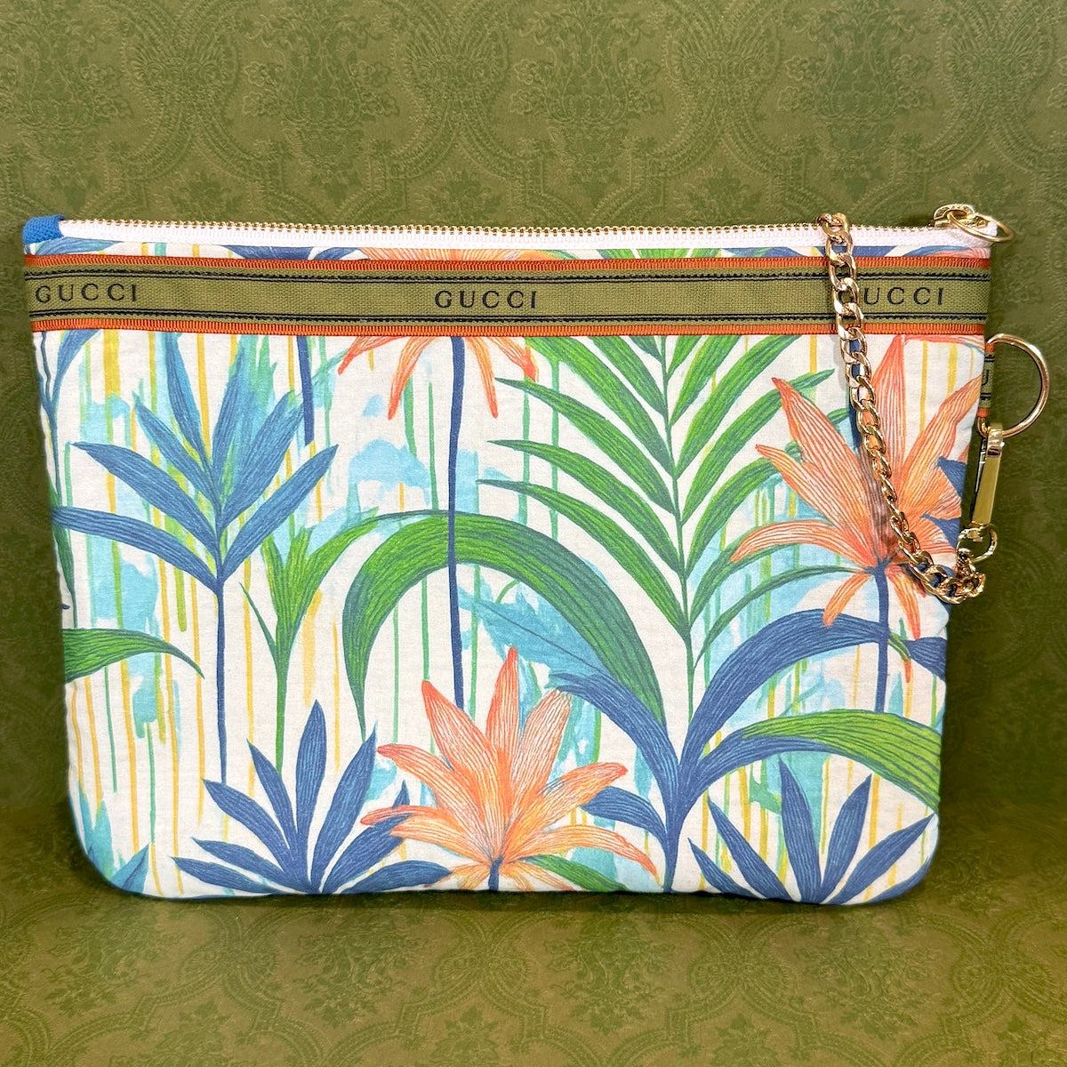 KFB Tropical Print Zip Pouch Large