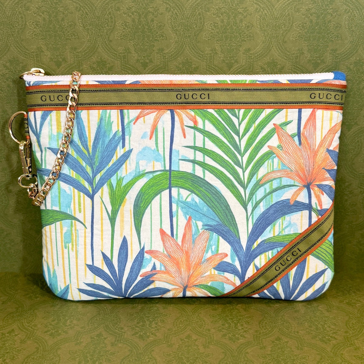KFB Tropical Print Zip Pouch Large