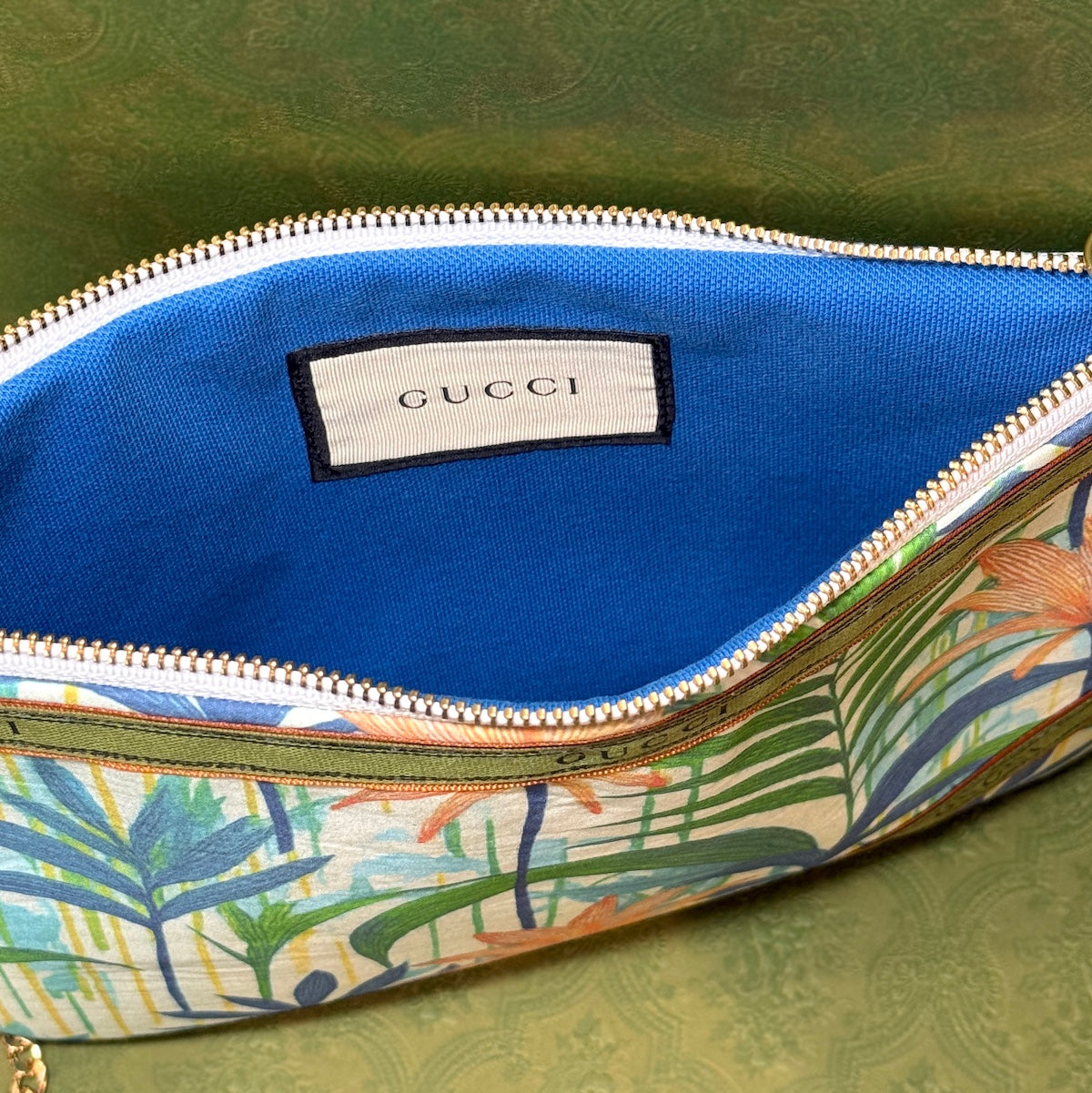 KFB Tropical Print Zip Pouch Large