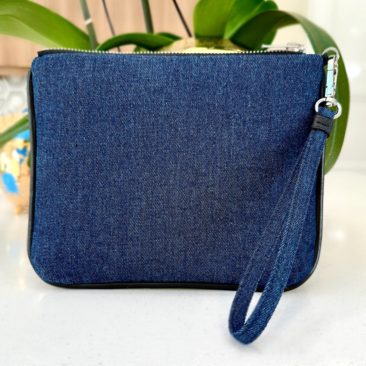 KFB Lion Print - Dark Denim Zip Pouch