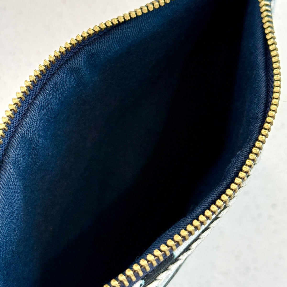 Blue Palm Clutch